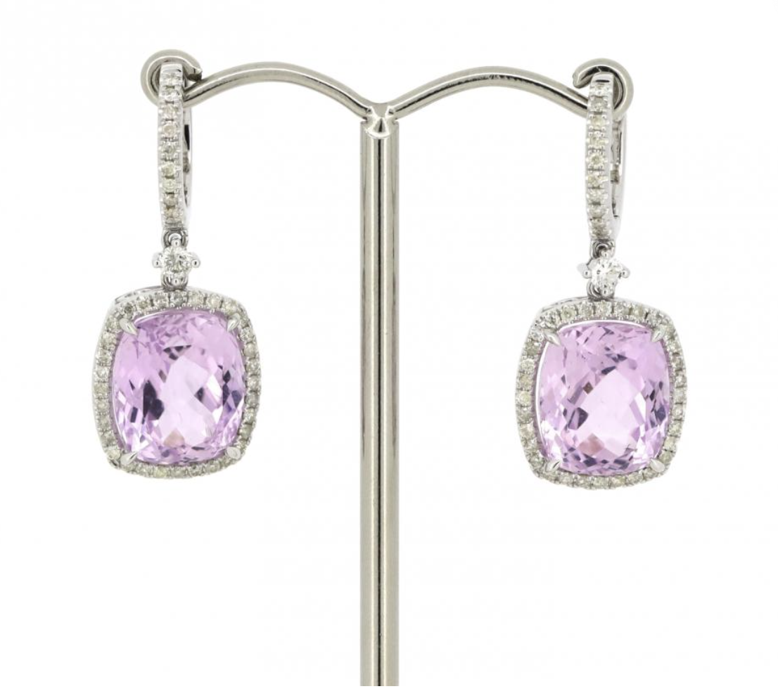 Kunzite Cushion Drops